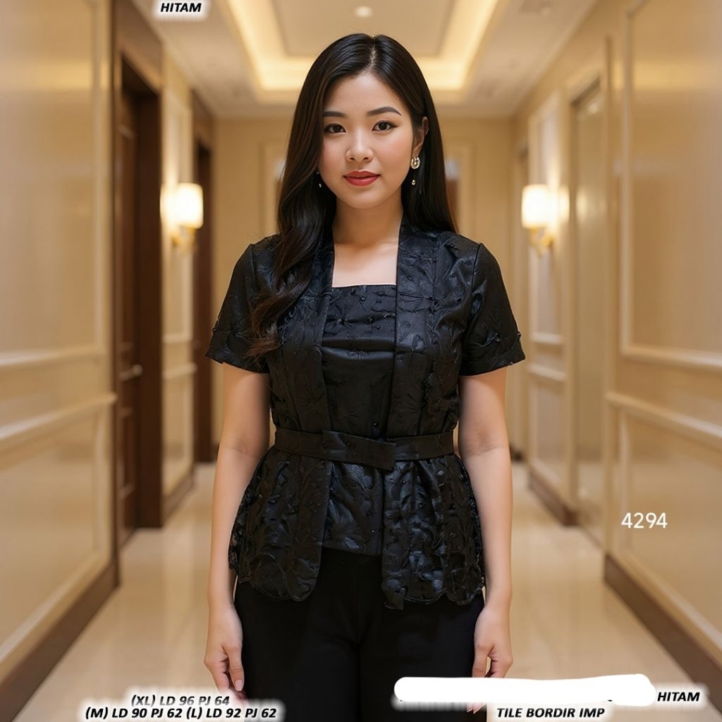 atasan blouse  tile bordir elegant