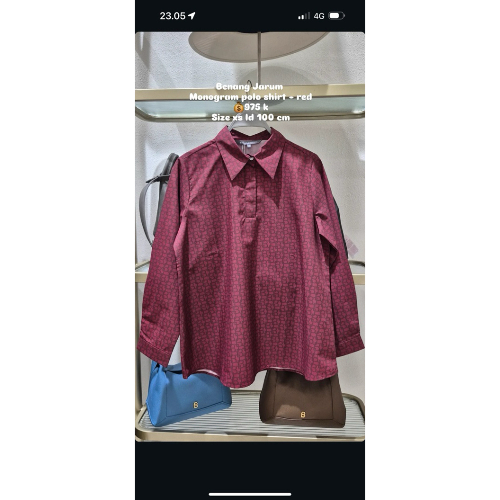 NEW RARE benang jarum nauticagram polo shirt viola basic shirt monogram long shirt kosmetik parfum
