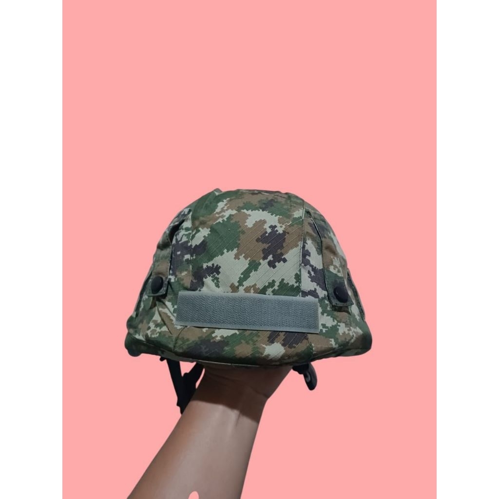 Cover Sarung Helm Camo Loreng Digital Sage Green Kostrad Jatah Pembagian TNI (tidak termasuk helm)