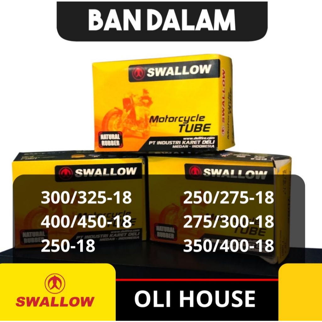 BAN DALAM MOTOR SWALLOW UKURAN RING 18
