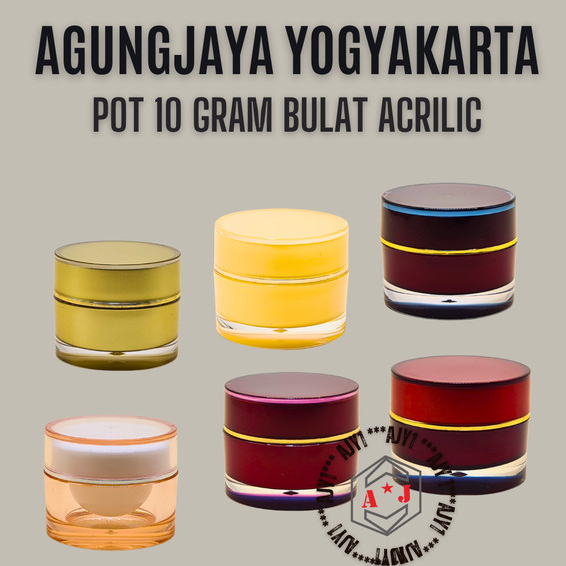 Pot Cream 10 Gr Bulat ACL / Pot Acrilic / Pot Cream Acrilic / Pot Krim Wajah / Pot Salep / Pot 10 Gr