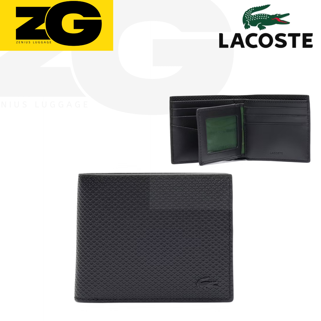 Dompet pria LACOSTE signature leather