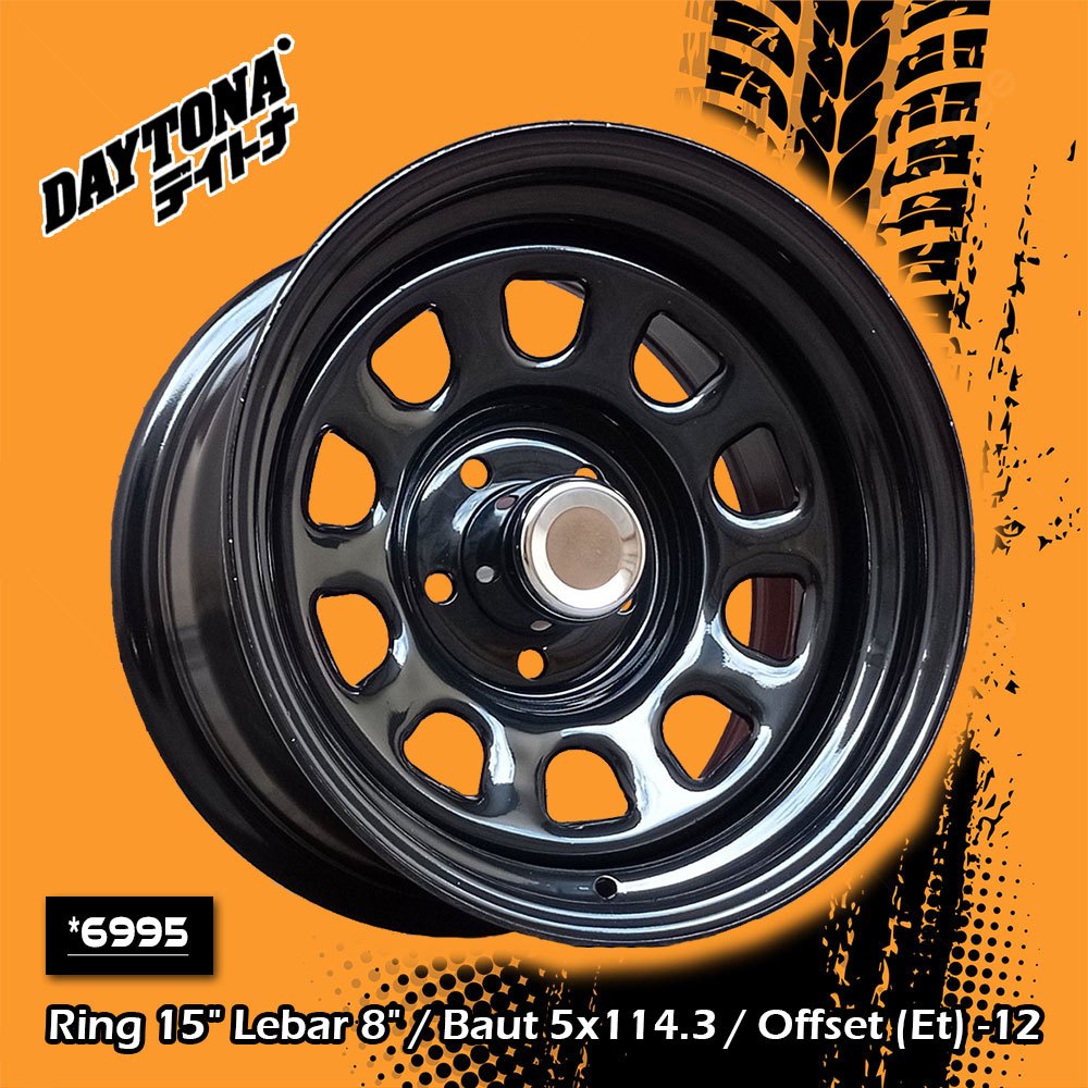 DAYTONA Velg Besi Celong Ring 15 R15 Lubang 5x114.3 Lebar 8 COD (6995)