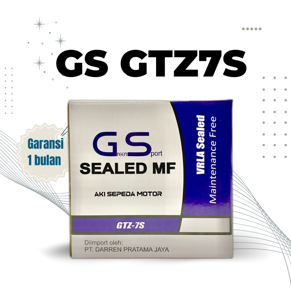 Aki Motor Yamaha Fazzio GTZ7S GS Accu Kering MF