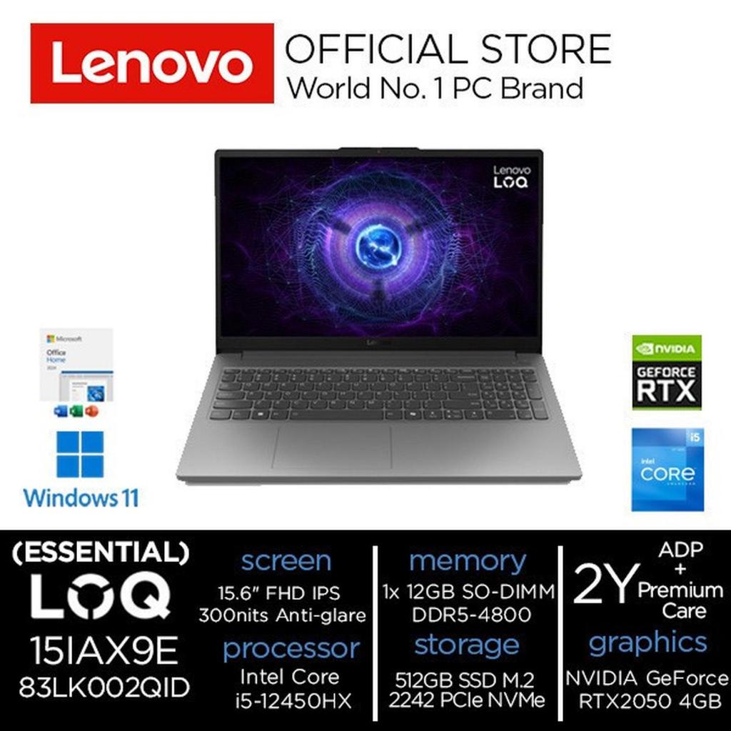 LENOVO GAMING LOQ 15-2QID I5 12450HX/12GB/512/RTX2050 4GB