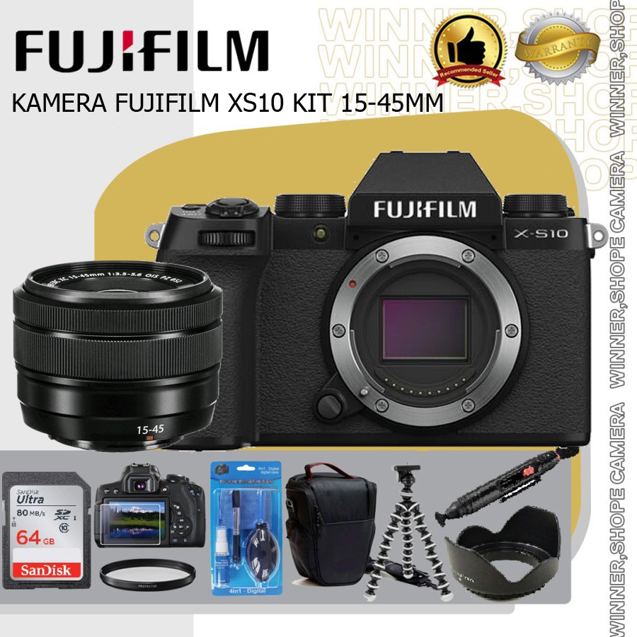 FUJIFILM XS10 BODY ONLY FUJIFILM XS10 KIT 16-50MM / KAMERA FUJIFILM XS10 KIT 15-45MM