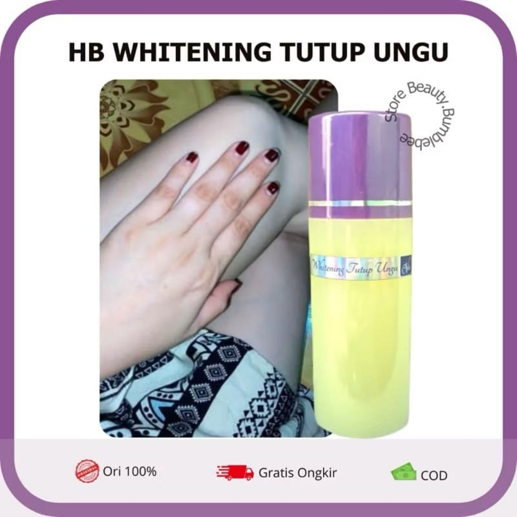 Hb whitening tutup ungu original 100%//hb super whitening tutup ungu