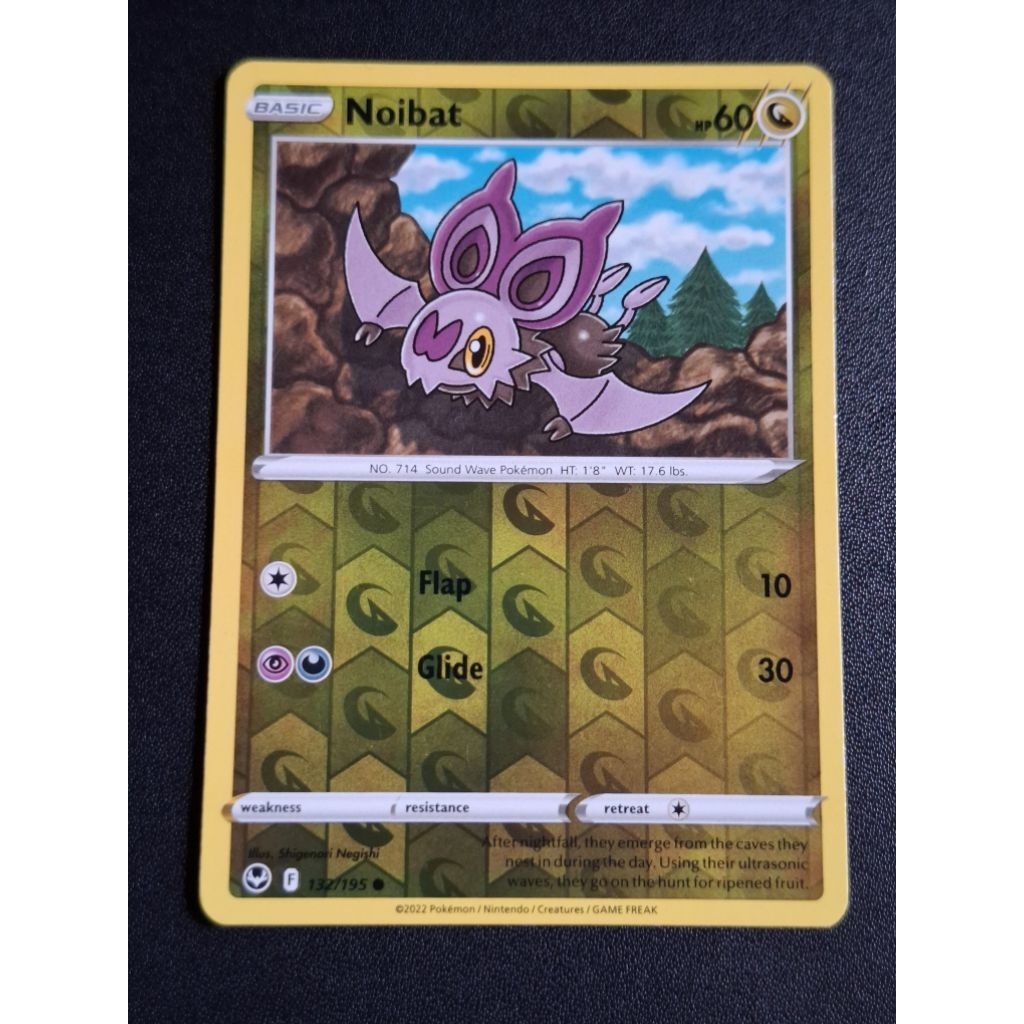 kartu pokemon original holo reverse Noibat F 132/195