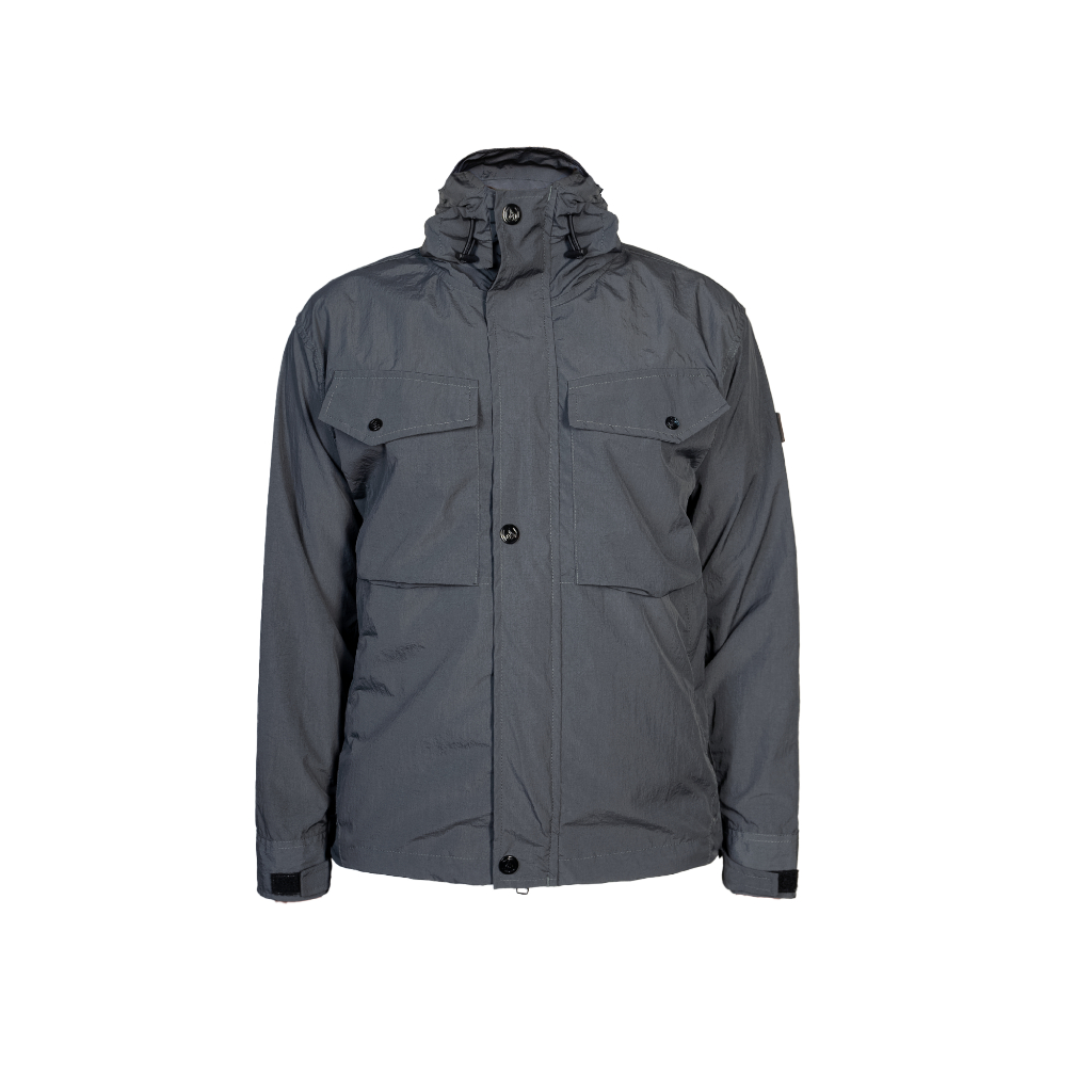 Prung Huges Outdoor Jacket Casuals Football Hooligans Jaket Warna Abu