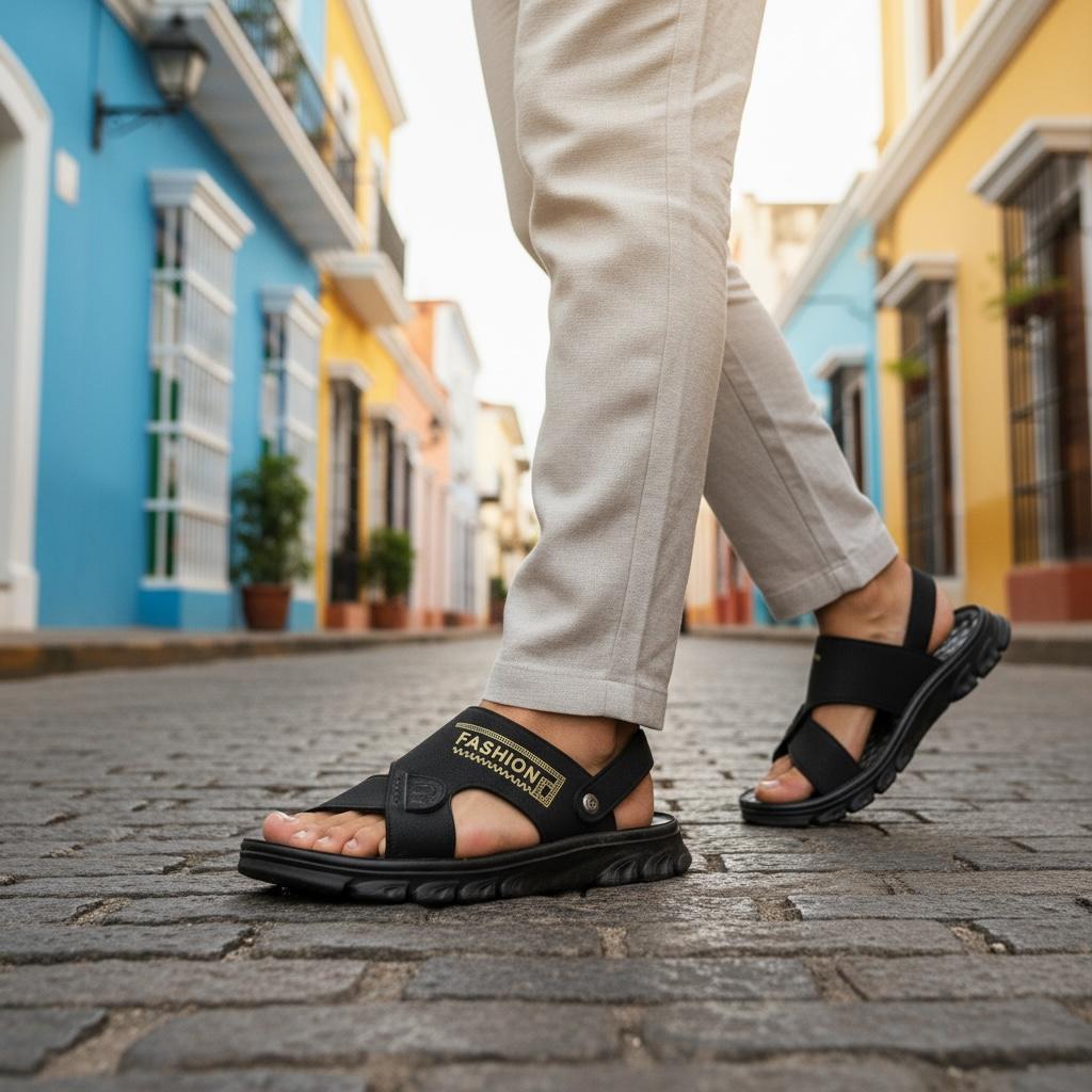 Sandal Gunung Kulit Pria Sendal Outdoor Anti Putus Terbaru 2026 Anti Licin Kasual Fashion