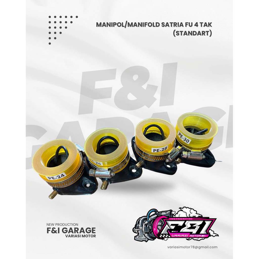 Manipol Manifold Intek Karburator Satria FU Karet Teflon PE 24,PE 26, PE 28,PE 30