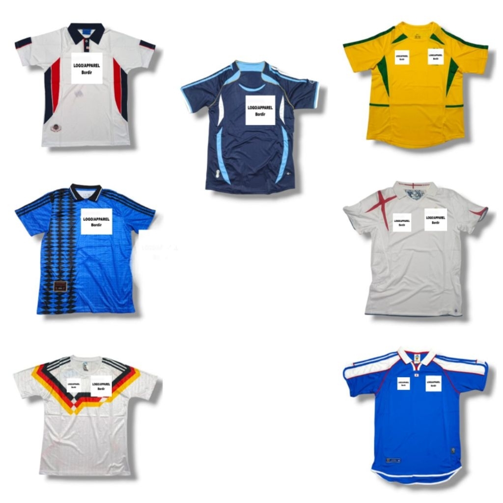 jersey baju bola retro / classic negara all tim