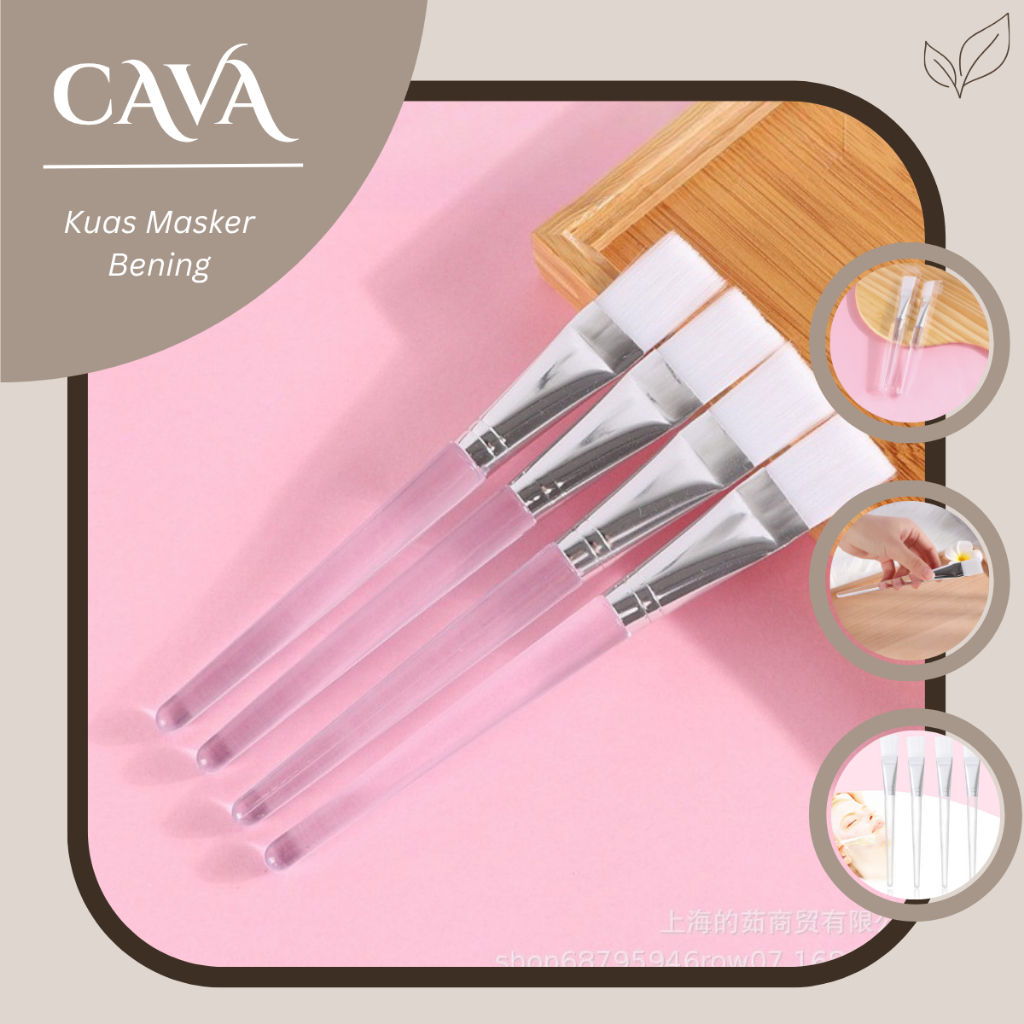 CAVA Kuas Masker Wajah Silikon Transparan – Alat Aplikator Masker Makeup & Skincare