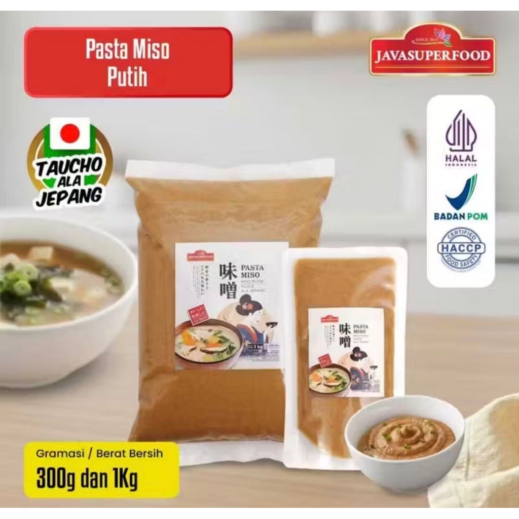 (HALAL) PASTA MISO PUTIH JAVA SUPER FOOD 300GR & 1KG / TAUCO ALA JEPANG UNTUK MISO SOUP RAMEN UDON /