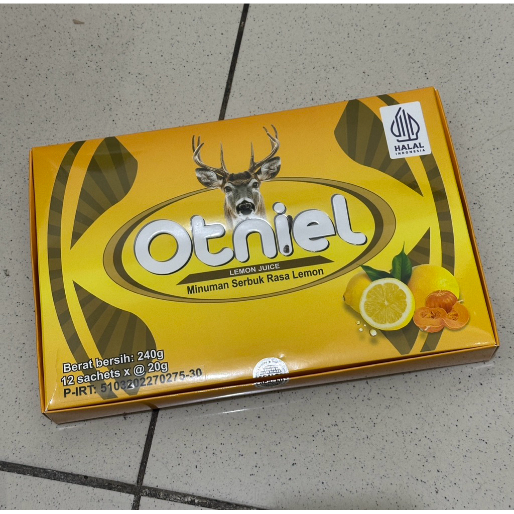 OTNIEL Minuman Serbuk Rasa Lemon Asli 12 Sachet