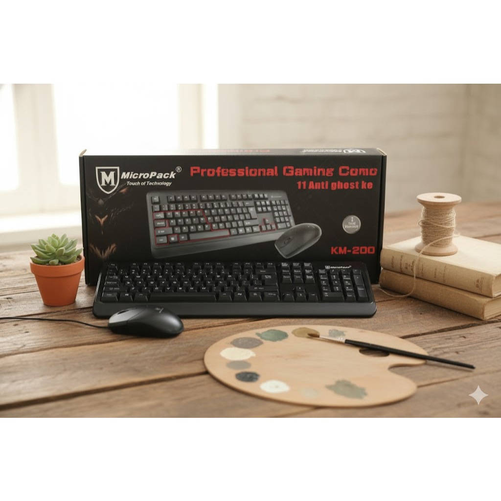 KEYBOARD MICROPACK GAMING ANTI GHOST +MOUSE KM 2018