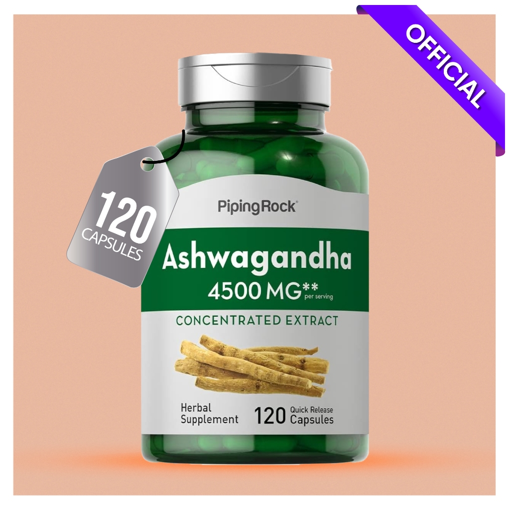 PipingRock Ashwagandha 4500mg 120 Capsules for Women and Men | Herb Root Extract | with Black Pepper