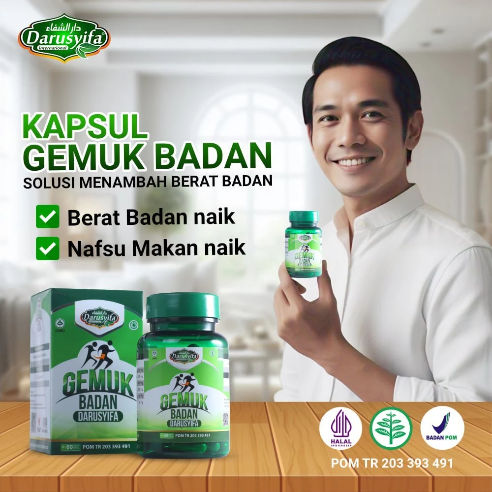 Kapsul Gemuk Darusyifa Herbal Ampuh Promo || Kapsul Gemuk Darusyifa Penambah Berat Badan Ampuh