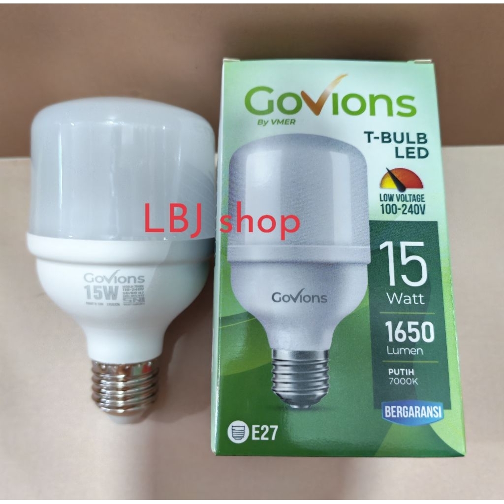 bola lampu / led 15watt ( 15w) govions cahaya putih