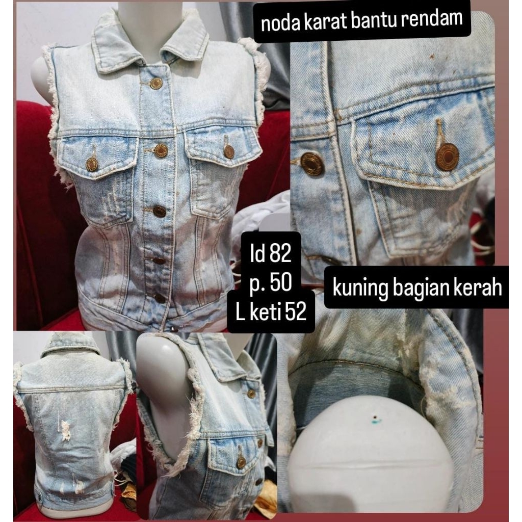 jacket jaketvest vest jeans katun remaja anak