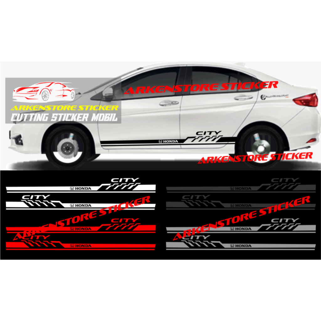 Promo sticker mobil city cutting sticker stiker mobil honda city stiker city