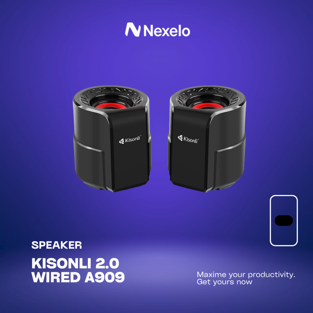 Speaker KISONLI A909 USB 2.0 | Speaker Komputer & Laptop Mini Portable Stereo Plug and Play