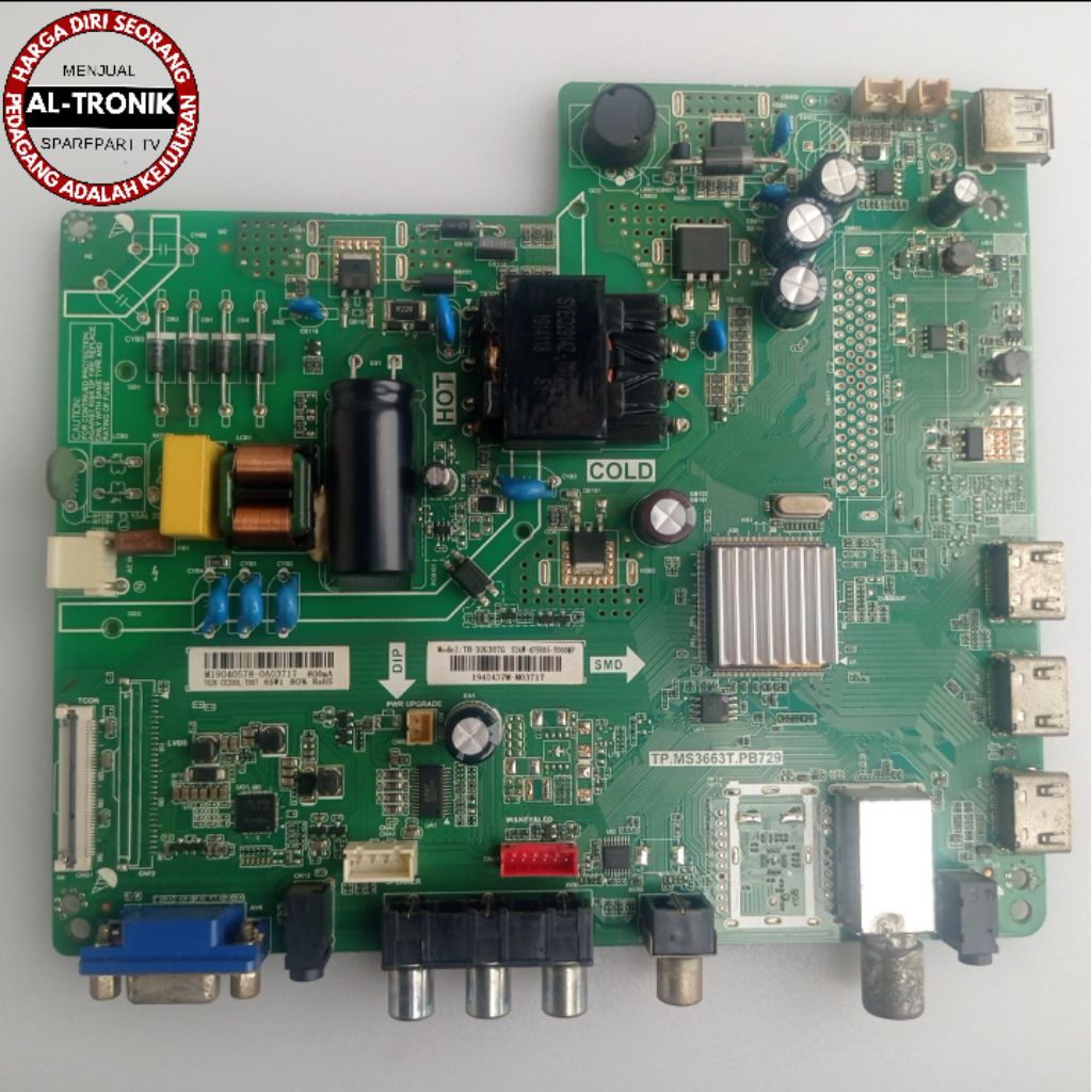 MAINBOARD TV LED PANASONIC 32 INCH MODEL TH-32G307G TH32G307G MOTHERBOARD MOBO MODUL MESIN PANASONIK