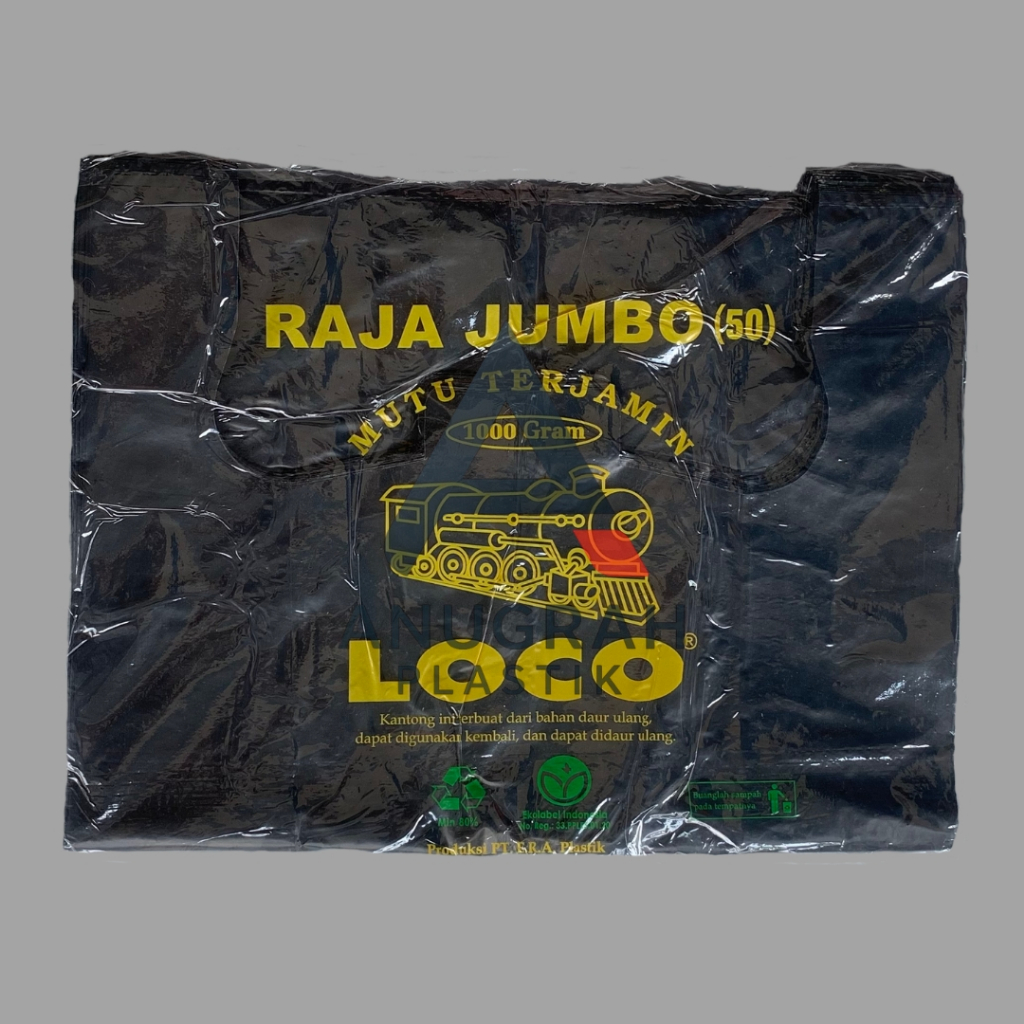 Anugrah Plastik Kantong Plastik Hitam Loco 50 | Kresek Hitam Loco Raja Jumbo