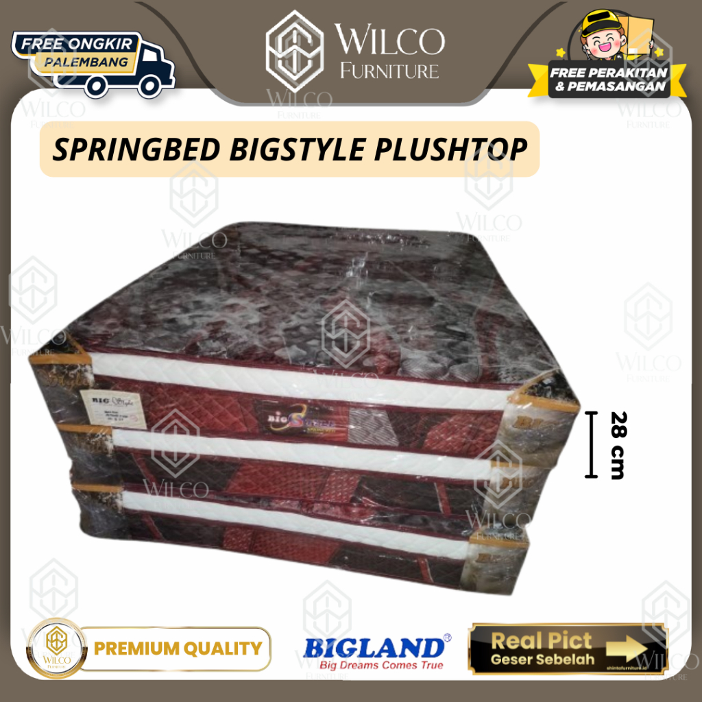 Kasur Matras BigStyle PlushTop By Bigland | Springbed Bigland Murah Palembang