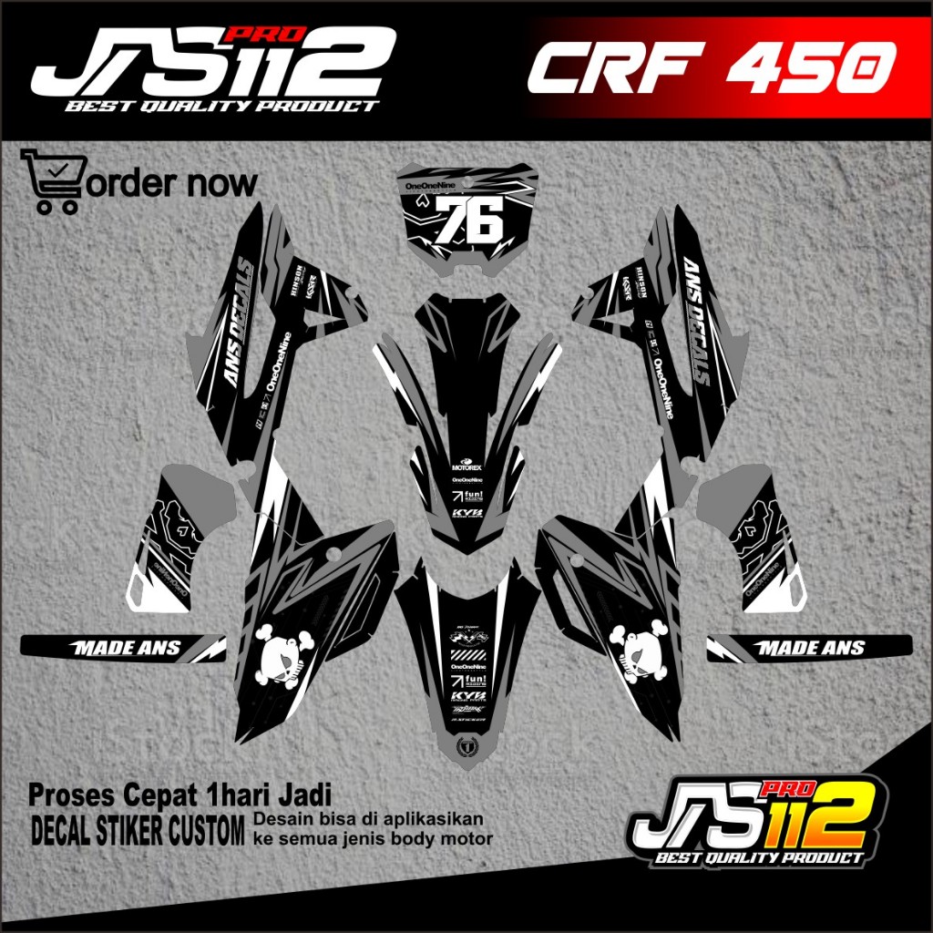 DECAL STIKER CRF 450 FULL BODY STIKER DECAL FULL BODY MOTOR CRF 450 FREE REQUEST