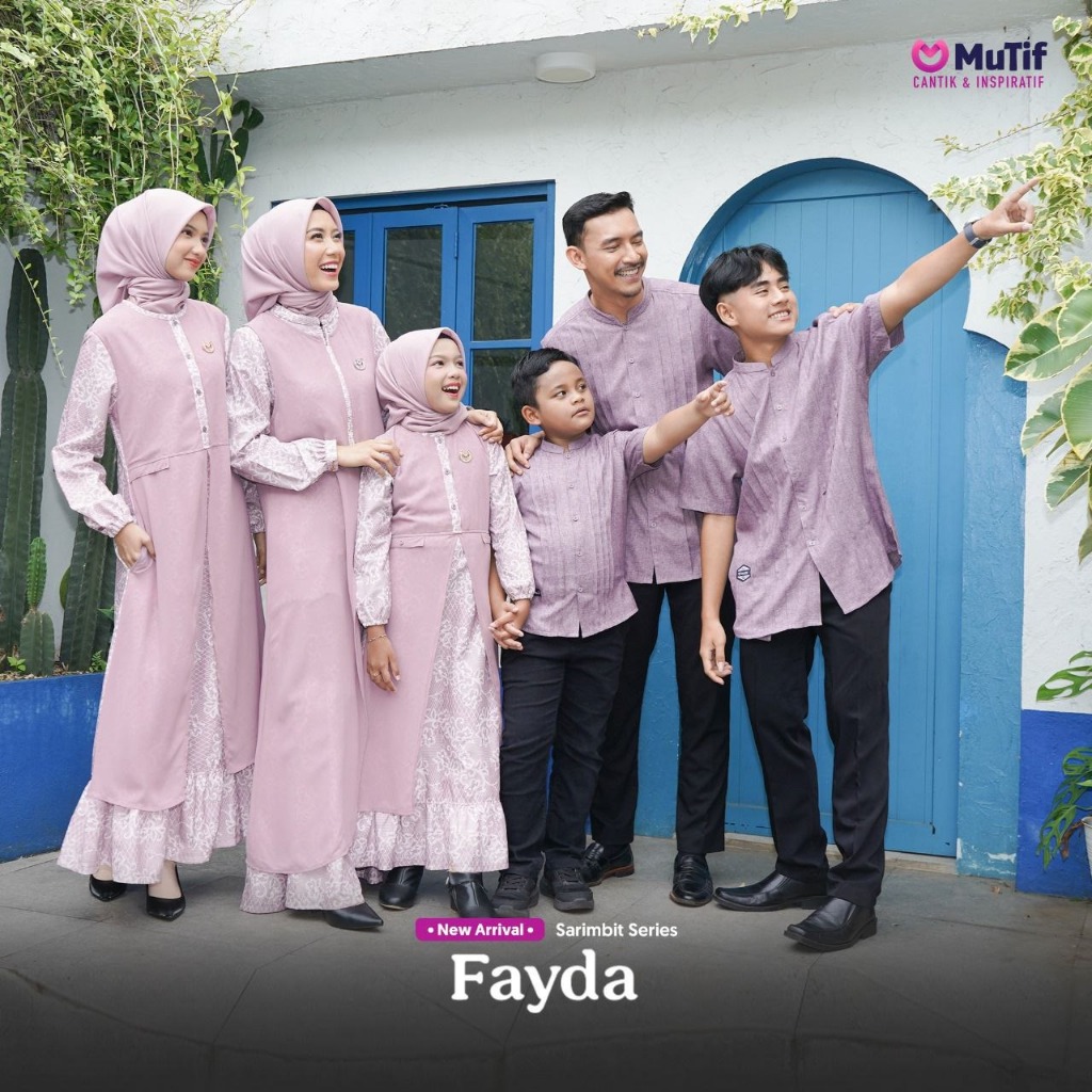 Fayda & Hamza Violet Ice Sarimbit Series | Gamis Fayda | Little Fayda | Teen Fayda | Koko Hamza | Te