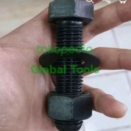 baut mur baja 8.8,m16x60, full drat, kunci 24