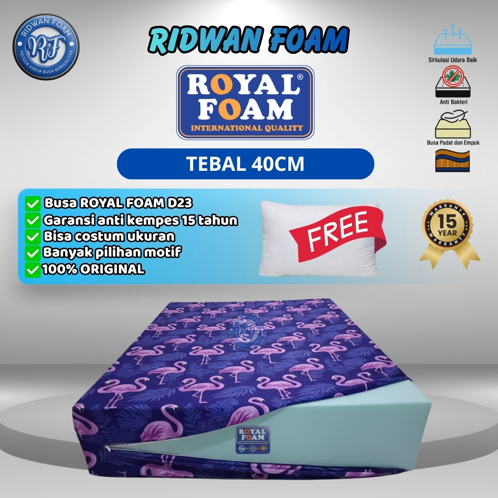 [ Tebal 40cm ] Kasur Busa ROYAL FOAM Density 23 Garansi 10 Tahun Original Semua Ukuran