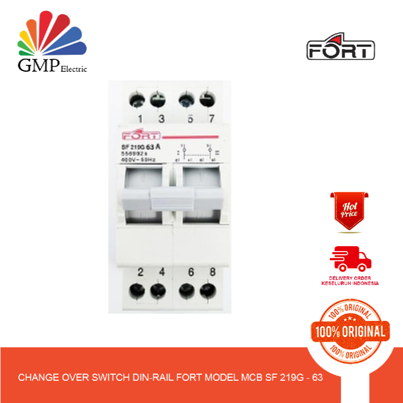 Change Over switch Din-Rail fort model mcb SF 219G - 63