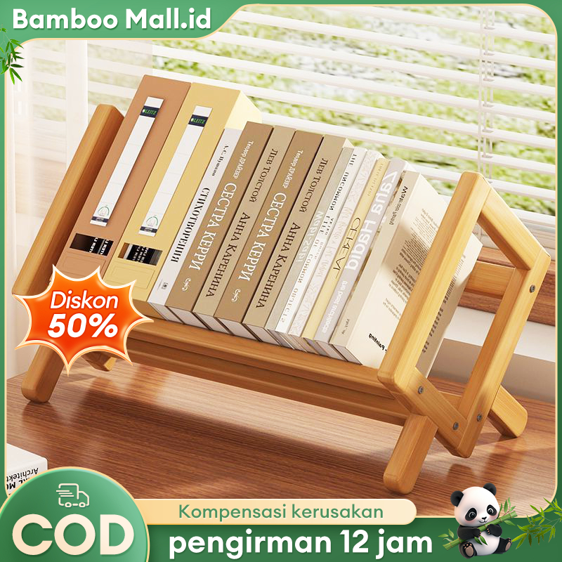 Rak Buku Bambu/Rak Buku/Rak Buku Sederhana/Rak Buku Terbuka/Rak Meja