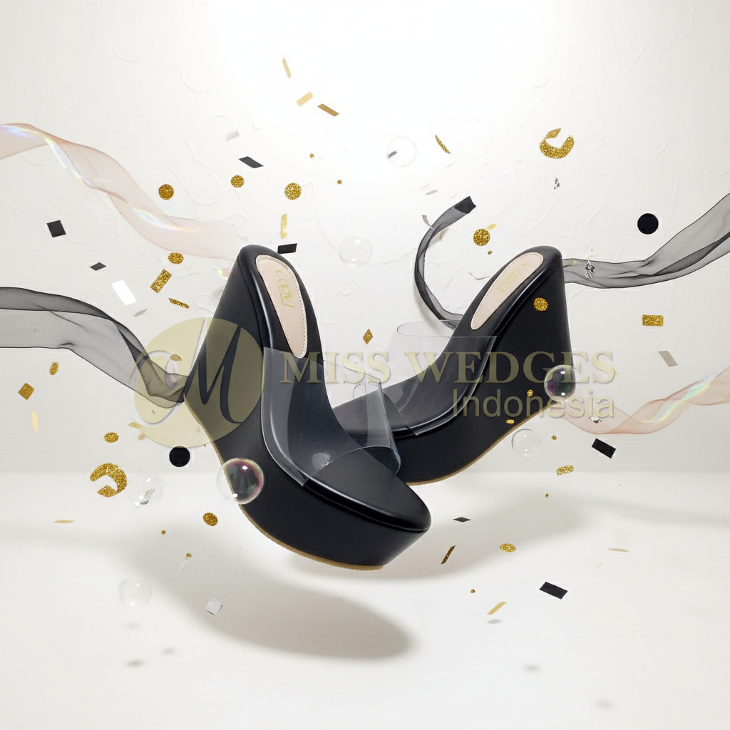 Wedges Cantik 12 cm wedges casual kekinian wedges kondangan wedges  MW-030