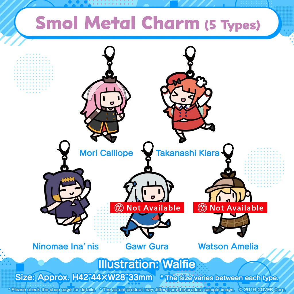 hololive English -Myth- Smol Merchandise Metal Charm