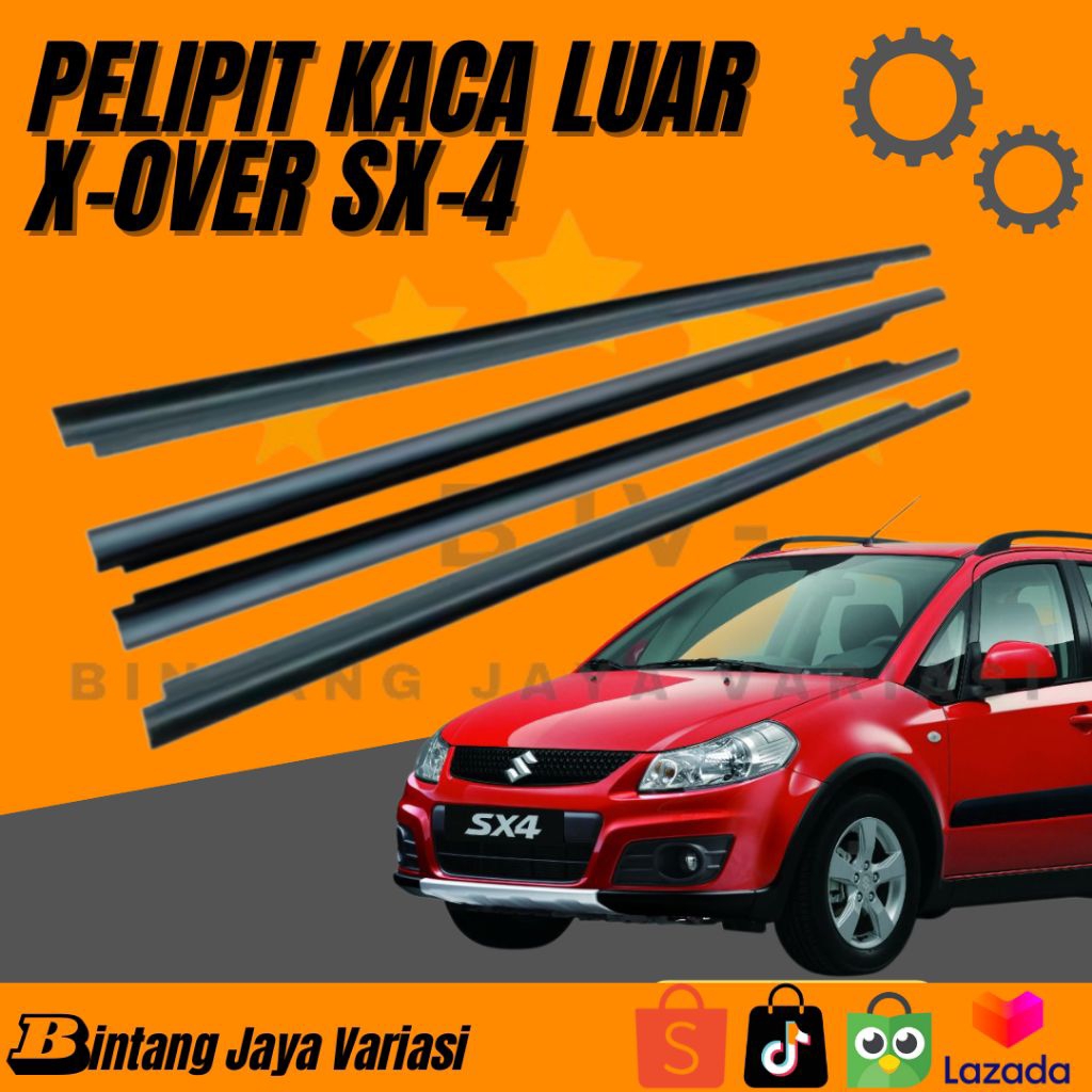 Pelipit kaca pintu luar X-Over Sx-4