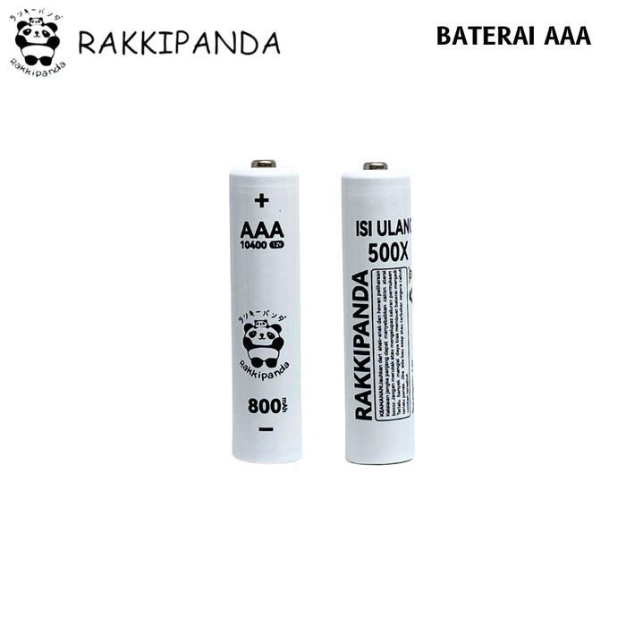 Baterai RakkiPanda Cas isi Ulang AAA isi 4 Pcs 1.2V  Rechargeable Ni-MH Battery Charge