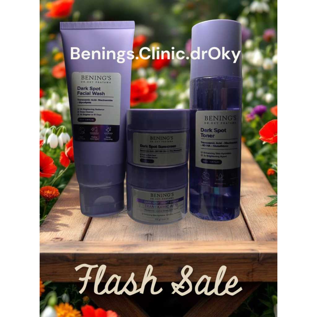 PAKET EXCLUSIVE MENGOBATI FLEK BENING SKINCARE DR OKY PRATAMA - BENING'S CLINIC [ Kemasan HITAM ]