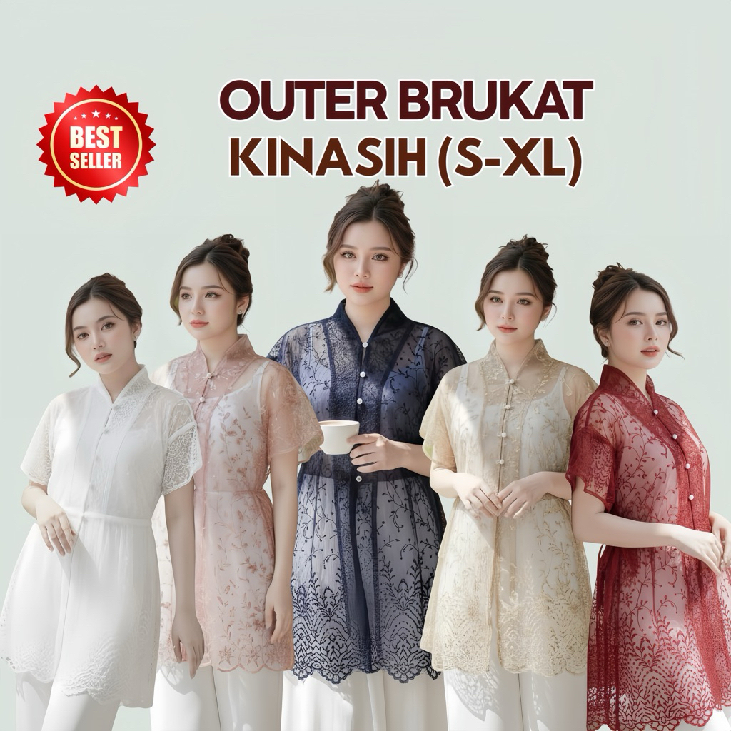 OUTER BRUKAT  KEKINIAN OUTER KINASIH TILLE BRUKAT MEWAH