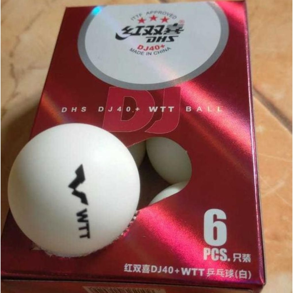 Bola Pingpong DHS DJ40+ Bola Tenis Meja Putih