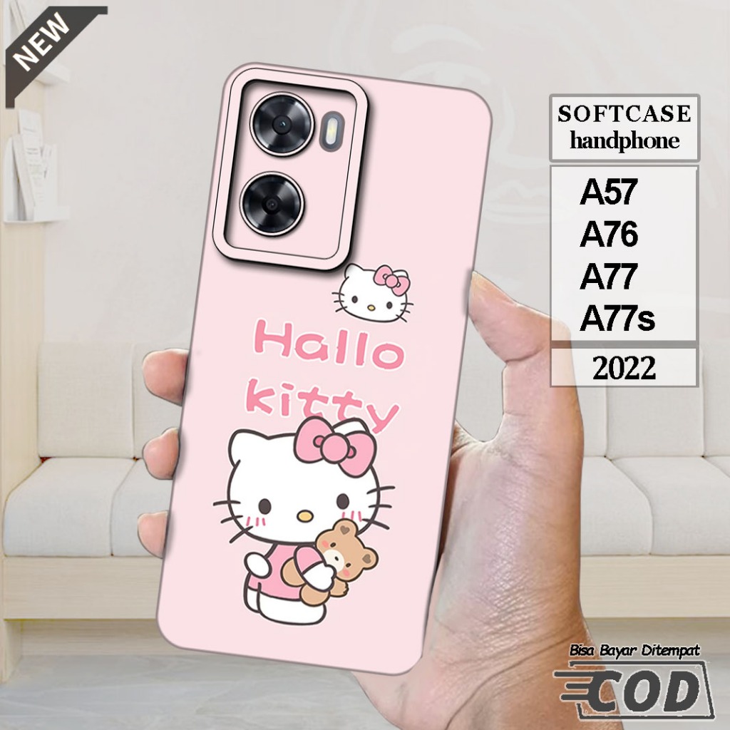 Case OPPO A57  -OPPO A76 -OPPO A77 -OPPO A77s  _Casing Silikon  hitam bening lentur elastis keren