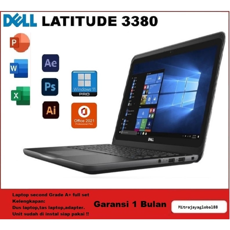 Laptop Dell Latitude 3380 Core i3 gen 6 / Core i5 gen 7 | RAM 8GB / SSD 256GB | 13.3" FHD LED