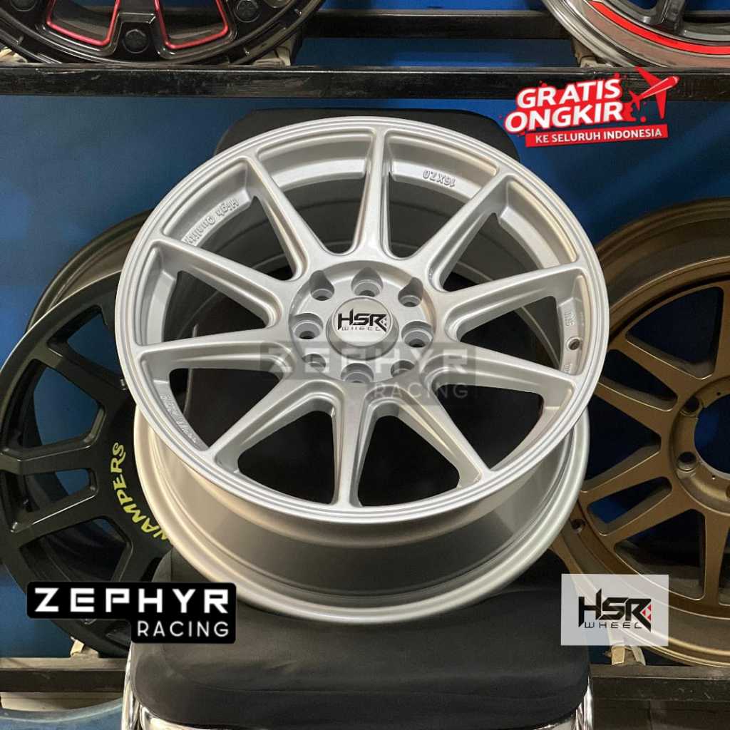 Velg Racing HSR Shinjuku Ring 15 Baut 4 Velg Mobil R15 Concave For Kijang Carry Mobilio Swift Yaris