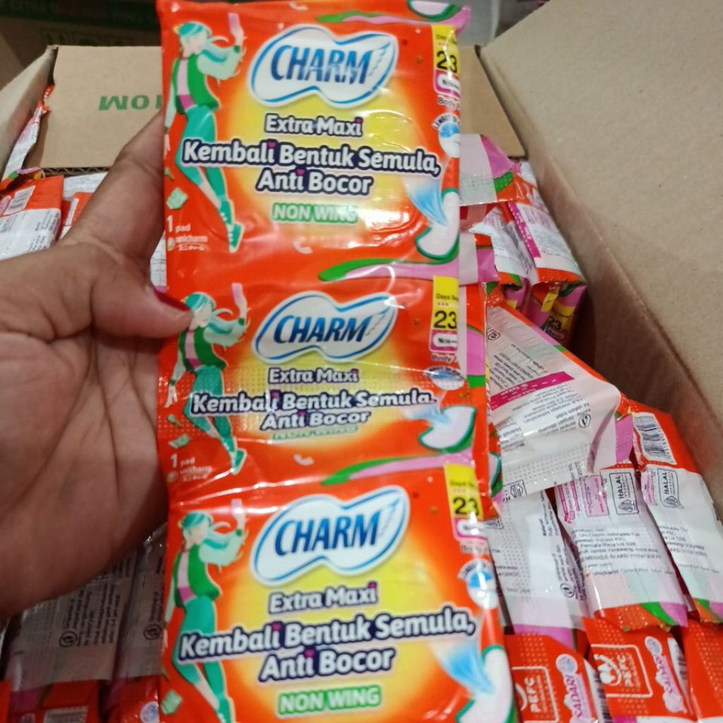 Pembalut Charm 5 renceng isi 50pads pembalut tanpa sayap