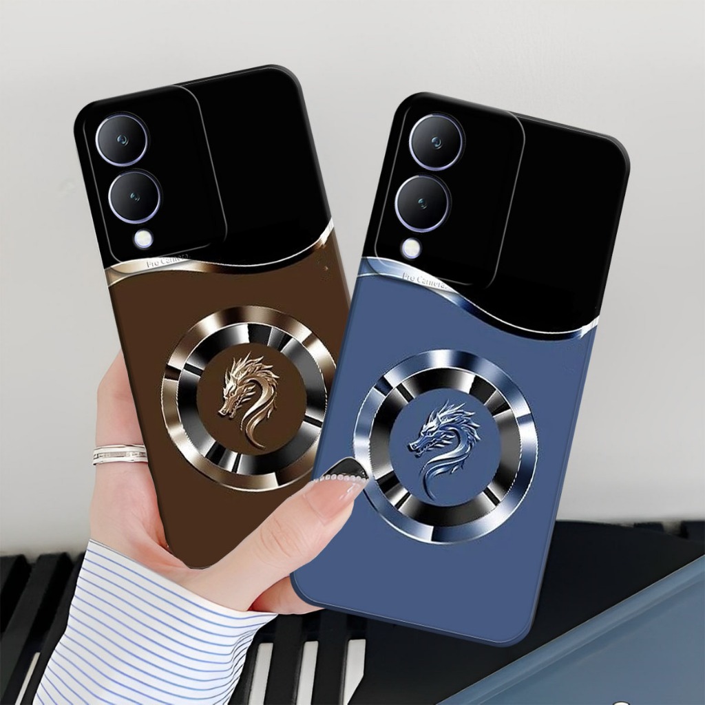 (FA-01) VIVO Y17S Softcase Procamera Silicon Case motif glamor drag0n Silicon - Cassing HP - Soft Ca