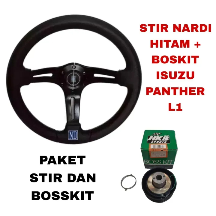 PAKET STIR RACING 14INCH ND HITAM + DUDUKAN BOSKIT STIR