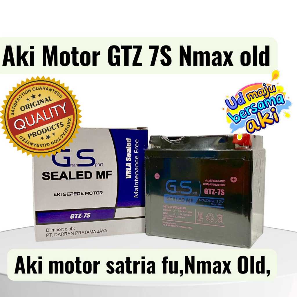 Aki Motor Satria Fu GTZ7S  GS GREEN SPORT  Aki Kering Satria Fu Aki Motor Vario 125 GTZ6V Aki Kering