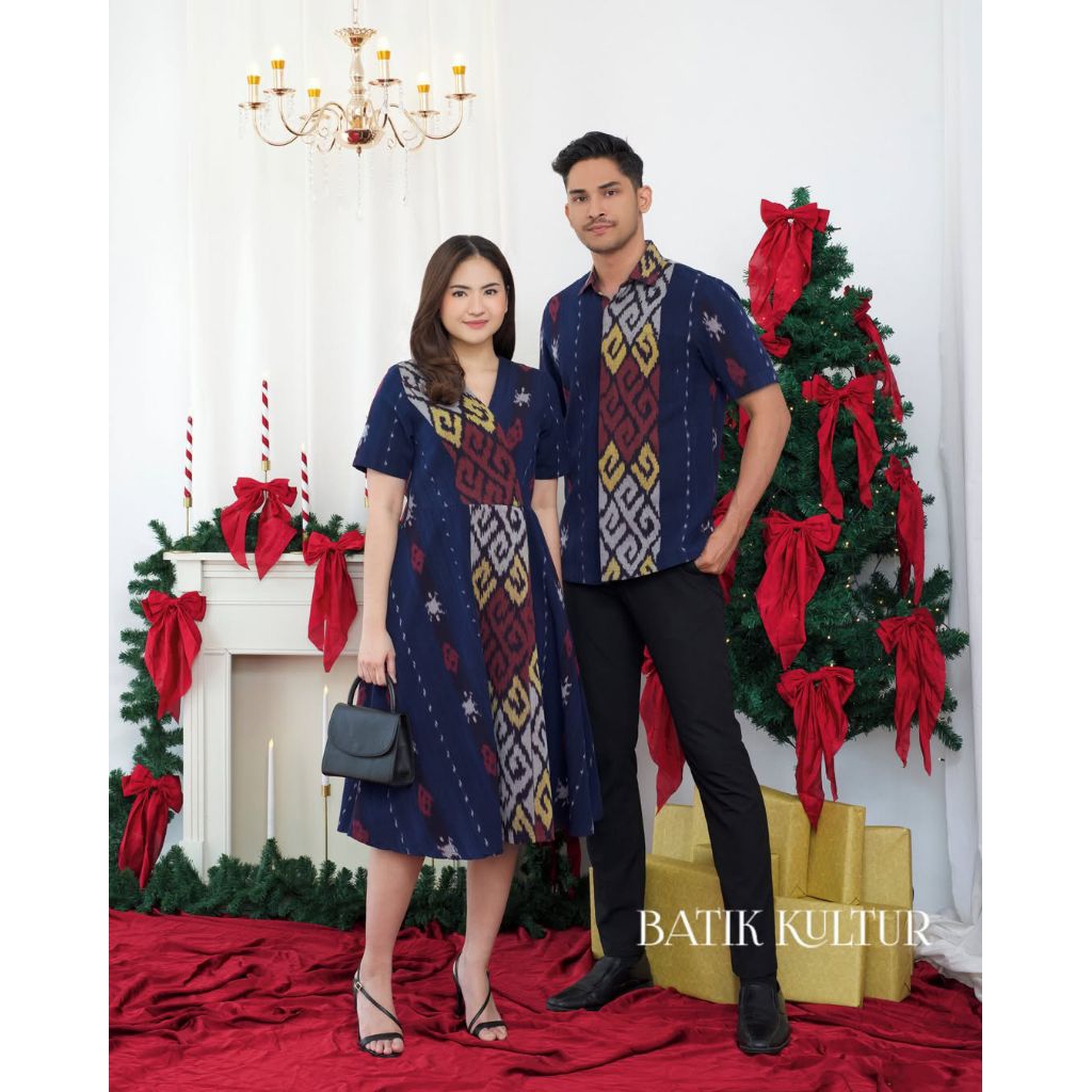 Dress Tenun Terbaru Navika, Baju Kondangan, Dress Pesta, Baju Natal Pasangan Keluarga, Seragam Natal